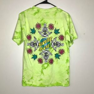 < Gnarcotic Tie Dye Skeleton Tee >